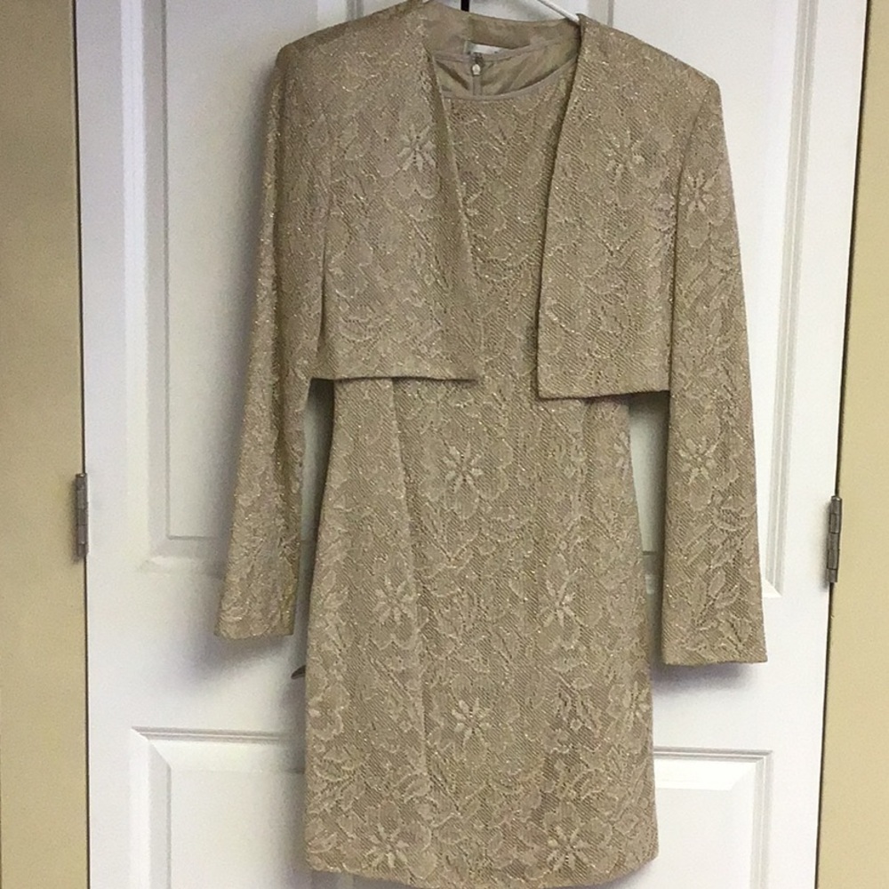Formal champagne/Gold dress.